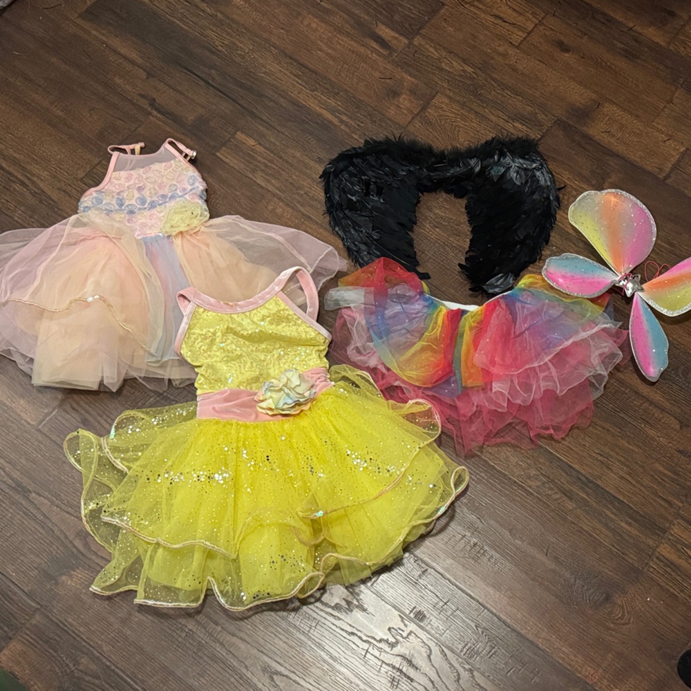 Yellow and Pink Kids Fairy Costume